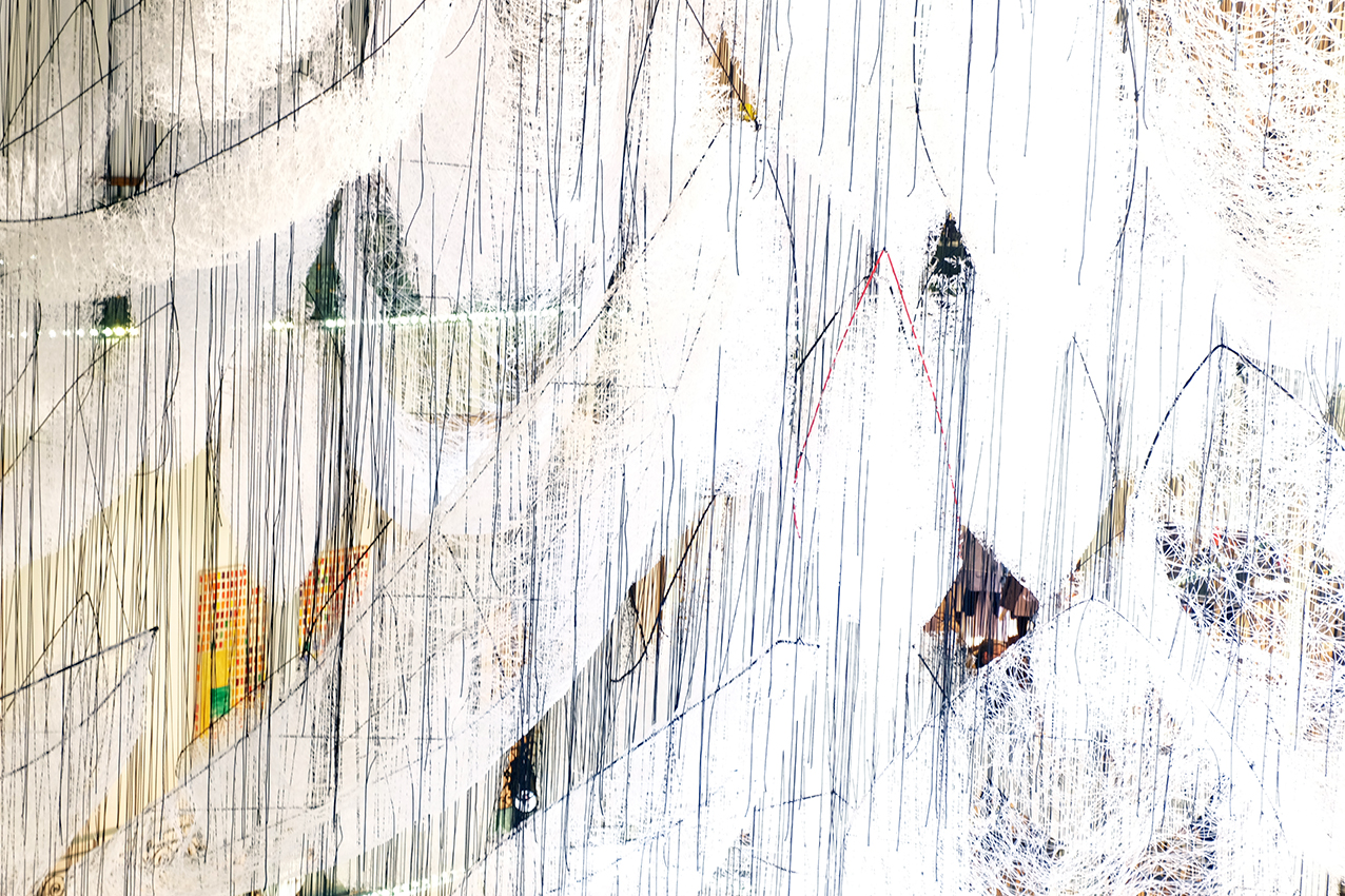 CHIHARU SHIOTA, BON MARCHE, PARIS by Véronique